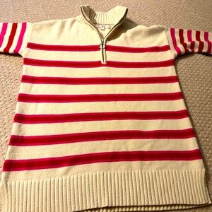 Women’s Loft striped half zip sweater. Great condition.